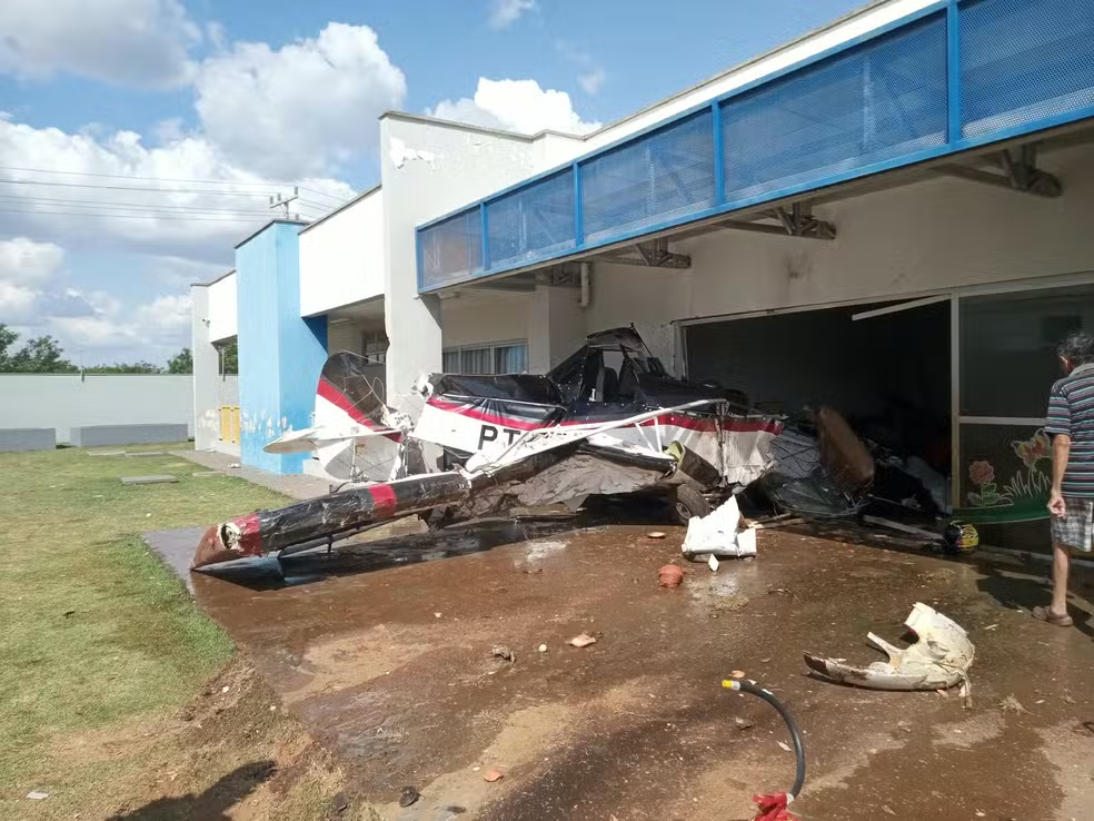 Creche e Posto de Saúde Atingidos por Avião Suspendem Atividades para Obras em MT; Veja Vídeo