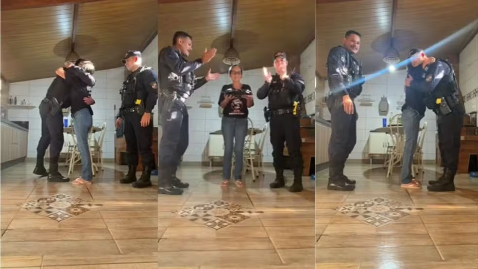 Idosa Liga para o 190 Pedindo Companhia no Aniversário e Ganha Parabéns com Bolo de Policiais em MT; Veja Vídeo