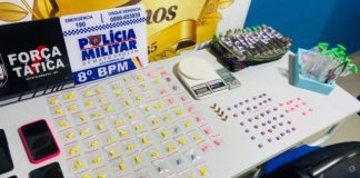 Polícia Militar prende foragido da Justiça e apreende 238 porções de drogas e munições